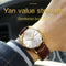 OLEVS 6898 Men Fashion Waterproof Dual Calendar Quartz Watch(Brown White)