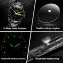 OLEVS 6898 Men Fashion Waterproof Dual Calendar Quartz Watch(Black)
