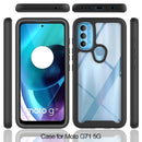 For Motorola Moto G71 5G Starry Sky Full Body Hybrid Shockproof Phone Case (Black)