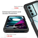 For Motorola Moto G200 5G Starry Sky Full Body Hybrid Shockproof Phone Case (Black)