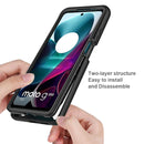 For Motorola Moto G200 5G Starry Sky Full Body Hybrid Shockproof Phone Case (Red)