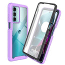 For Motorola Moto G200 5G Starry Sky Full Body Hybrid Shockproof Phone Case (Purple)