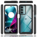 For Motorola Moto G200 5G Starry Sky Full Body Hybrid Shockproof Phone Case (Purple)