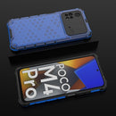 For Xiaomi Poco M4 Pro 4G Shockproof Honeycomb PC + TPU Case(Blue)