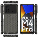 For Xiaomi Poco M4 Pro 4G Shockproof Honeycomb PC + TPU Case(Black)