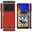 For Xiaomi Poco M4 Pro 4G Shockproof Honeycomb PC + TPU Case(Red)