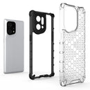 For OPPO Find X5 Shockproof Honeycomb PC + TPU Phone Case(Black)