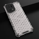 For OPPO Find X5 Pro Shockproof Honeycomb PC + TPU Phone Case(White)
