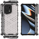 For OPPO Find X5 Pro Shockproof Honeycomb PC + TPU Phone Case(White)