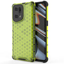For OPPO Find X5 Pro Shockproof Honeycomb PC + TPU Phone Case(Green)