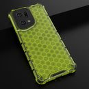 For OPPO Find X5 Pro Shockproof Honeycomb PC + TPU Phone Case(Green)