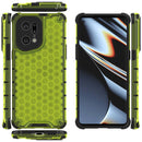 For OPPO Find X5 Pro Shockproof Honeycomb PC + TPU Phone Case(Green)