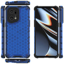For OPPO Find X5 Pro Shockproof Honeycomb PC + TPU Phone Case(Blue)