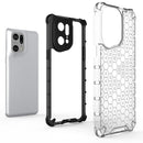 For OPPO Find X5 Pro Shockproof Honeycomb PC + TPU Phone Case(Red)