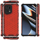 For OPPO Find X5 Pro Shockproof Honeycomb PC + TPU Phone Case(Red)
