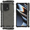 For OPPO Find X5 Pro Shockproof Honeycomb PC + TPU Phone Case(Black)