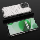 For OPPO Realme C35 Shockproof Honeycomb PC + TPU Phone Case(White)