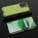 For OPPO Realme C35 Shockproof Honeycomb PC + TPU Phone Case(Green)