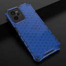 For OPPO Realme C35 Shockproof Honeycomb PC + TPU Phone Case(Blue)