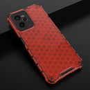 For OPPO Realme C35 Shockproof Honeycomb PC + TPU Phone Case(Red)