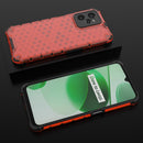 For OPPO Realme C35 Shockproof Honeycomb PC + TPU Phone Case(Red)