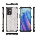 For OPPO Reno7 5G Global / Find X5 Lite Shockproof Honeycomb PC + TPU Phone Case(White)
