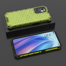 For OPPO Reno7 5G Global / Find X5 Lite Shockproof Honeycomb PC + TPU Phone Case(Green)
