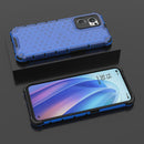 For OPPO Reno7 5G Global / Find X5 Lite Shockproof Honeycomb PC + TPU Phone Case(Blue)