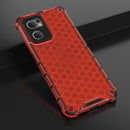 For OPPO Reno7 5G Global / Find X5 Lite Shockproof Honeycomb PC + TPU Phone Case(Red)