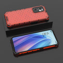 For OPPO Reno7 5G Global / Find X5 Lite Shockproof Honeycomb PC + TPU Phone Case(Red)