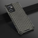 For OPPO Reno7 5G Global / Find X5 Lite Shockproof Honeycomb PC + TPU Phone Case(Black)