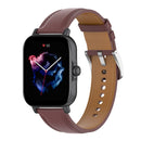 20mm Universal Genuine Leather Watch Band(Dark Brown)