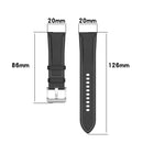 20mm Universal Genuine Leather Watch Band(Dark Pink)