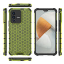 For vivo S12 / V23 5G Shockproof Honeycomb PC + TPU Phone Case(Green)