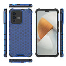 For vivo S12 / V23 5G Shockproof Honeycomb PC + TPU Phone Case(Blue)