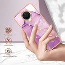For Nokia G20 / G10 Electroplating Marble Pattern Dual-side IMD TPU Phone Case(Purple 001)