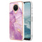 For Nokia G20 / G10 Electroplating Marble Pattern Dual-side IMD TPU Phone Case(Purple 001)