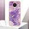 For Nokia G20 / G10 Electroplating Marble Pattern Dual-side IMD TPU Phone Case(Purple 002)