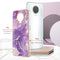 For Nokia G20 / G10 Electroplating Marble Pattern Dual-side IMD TPU Phone Case(Purple 002)
