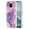 For Nokia G20 / G10 Electroplating Marble Pattern Dual-side IMD TPU Phone Case(Purple 002)