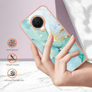 For Nokia G20 / G10 Electroplating Marble Pattern Dual-side IMD TPU Phone Case(Green 003)