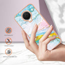 For Nokia G20 / G10 Electroplating Marble Pattern Dual-side IMD TPU Phone Case(Green 004)