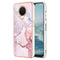 For Nokia G20 / G10 Electroplating Marble Pattern Dual-side IMD TPU Phone Case(Rose Gold 005)