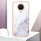 For Nokia G20 / G10 Electroplating Marble Pattern Dual-side IMD TPU Phone Case(White 006)