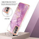 For Nokia G21 / G11 Electroplating Marble Pattern Dual-side IMD TPU Phone Case(Purple 001)