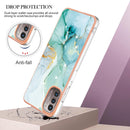 For Nokia G21 / G11 Electroplating Marble Pattern Dual-side IMD TPU Phone Case(Green 003)