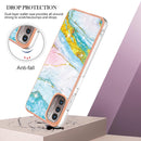 For Nokia G21 / G11 Electroplating Marble Pattern Dual-side IMD TPU Phone Case(Green 004)