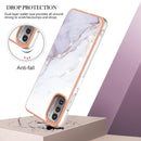 For Nokia G21 / G11 Electroplating Marble Pattern Dual-side IMD TPU Phone Case(White 006)