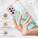 For Samsung Galaxy A23 4G / 5G Electroplating Marble Pattern Dual-side IMD TPU Phone Case(Green 003)