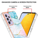 For Samsung Galaxy A23 4G / 5G Electroplating Marble Pattern Dual-side IMD TPU Phone Case(Green 004)